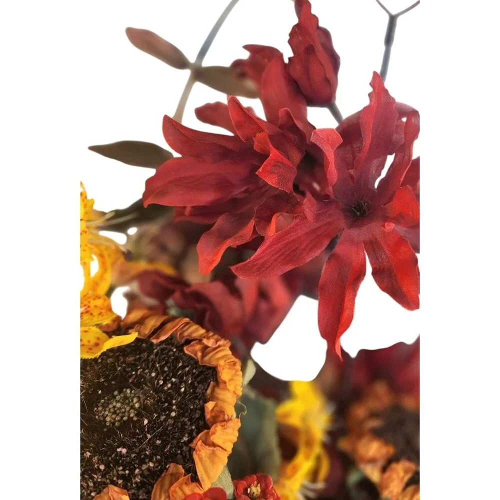 Artificial Mixed Floral Bouquet With Sunflowers Protea Lily & Daisies 20-25 Inch